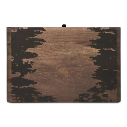 Iris Distressed Black Mango Wood Nightstand - LOOMLAN - Moe's Home - Nightstands