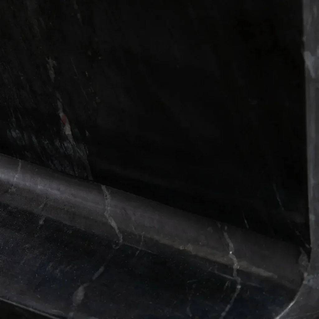 Iris I - Beam Genuine Black Marquine Marble Side Table - LOOMLAN - Diamond Sofa - Side Tables