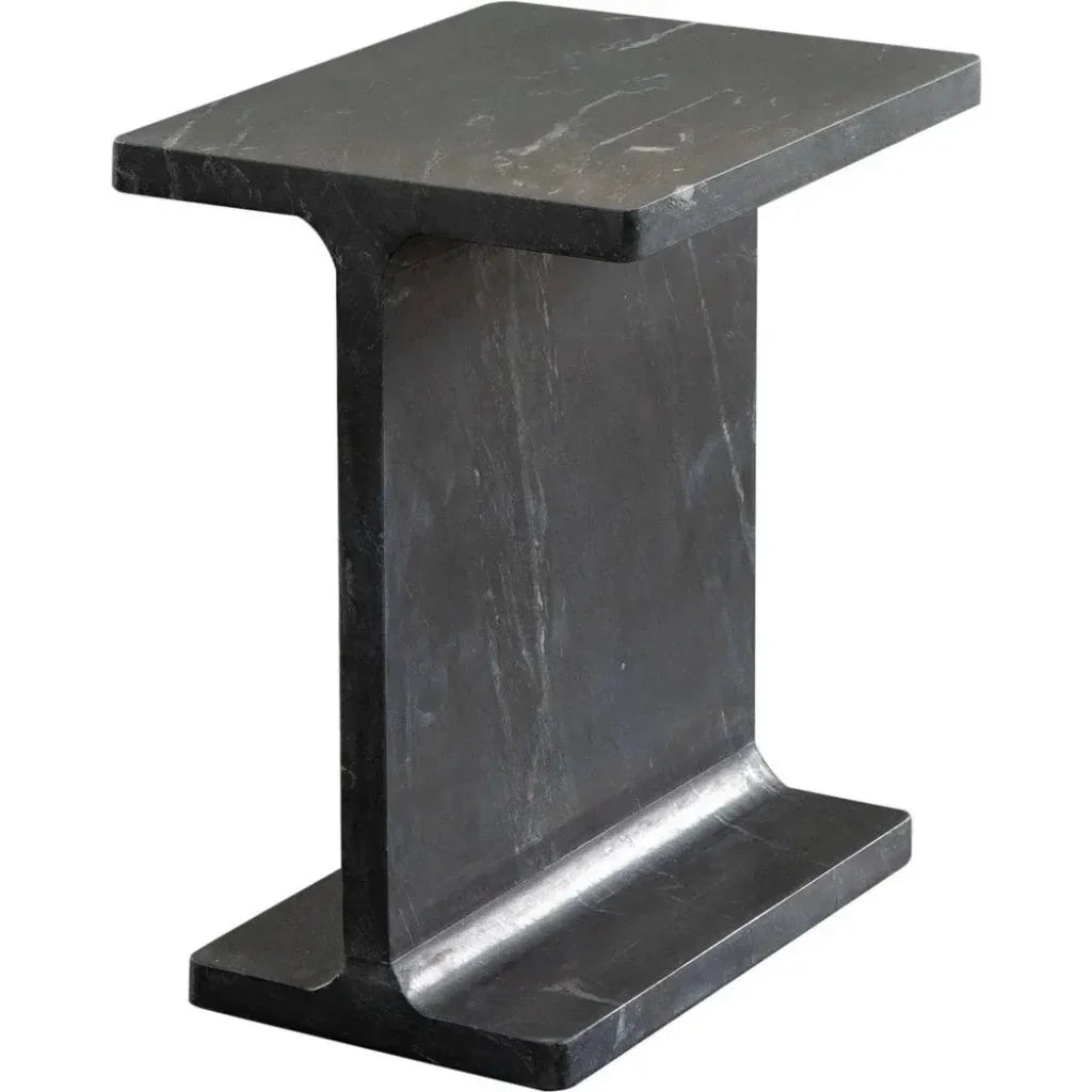 Iris I - Beam Genuine Black Marquine Marble Side Table - LOOMLAN - Diamond Sofa - Side Tables