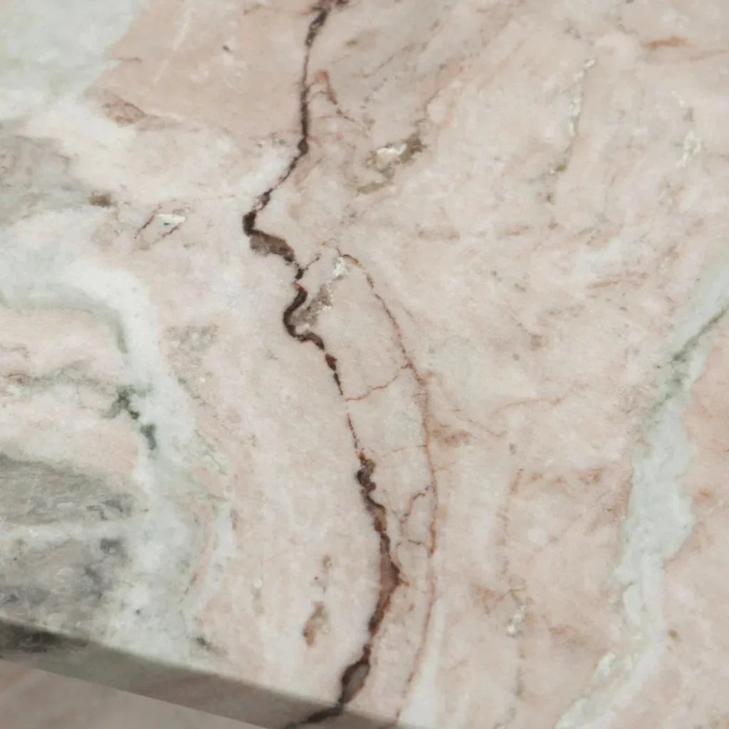 Iris I - Beam Genuine Marble Rectangular Side Table - LOOMLAN - Diamond Sofa - Side Tables