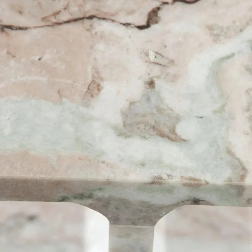 Iris I - Beam Genuine Marble Rectangular Side Table - LOOMLAN - Diamond Sofa - Side Tables