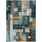 Iris Teal Washable Indoor-Outdoor Rug-Outdoor Rugs-LOOMLAN Rugs-2'6" x 3'10"-LOOMLAN