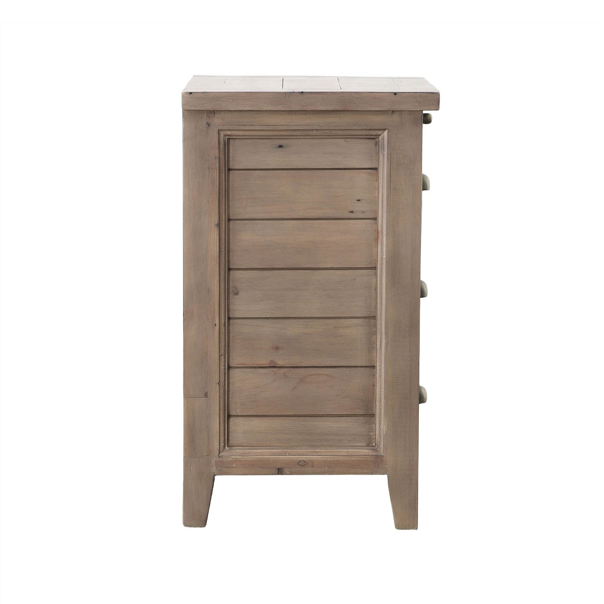 Irish Coast 3 Drawers Wood Nightstand-Nightstands-LH Imports-LOOMLAN