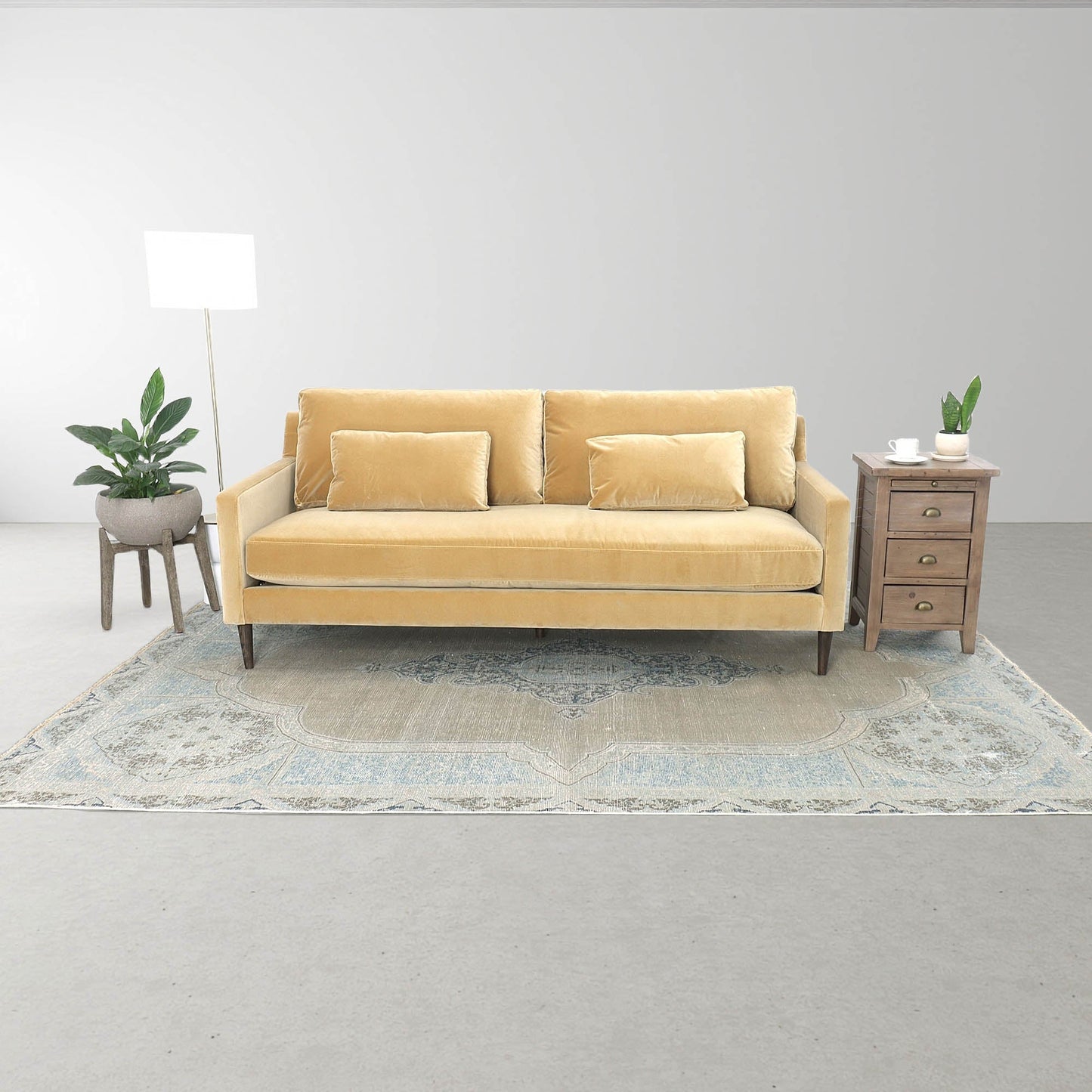 Irish Coast 3 Drawers Wood Nightstand-Nightstands-LH Imports-LOOMLAN