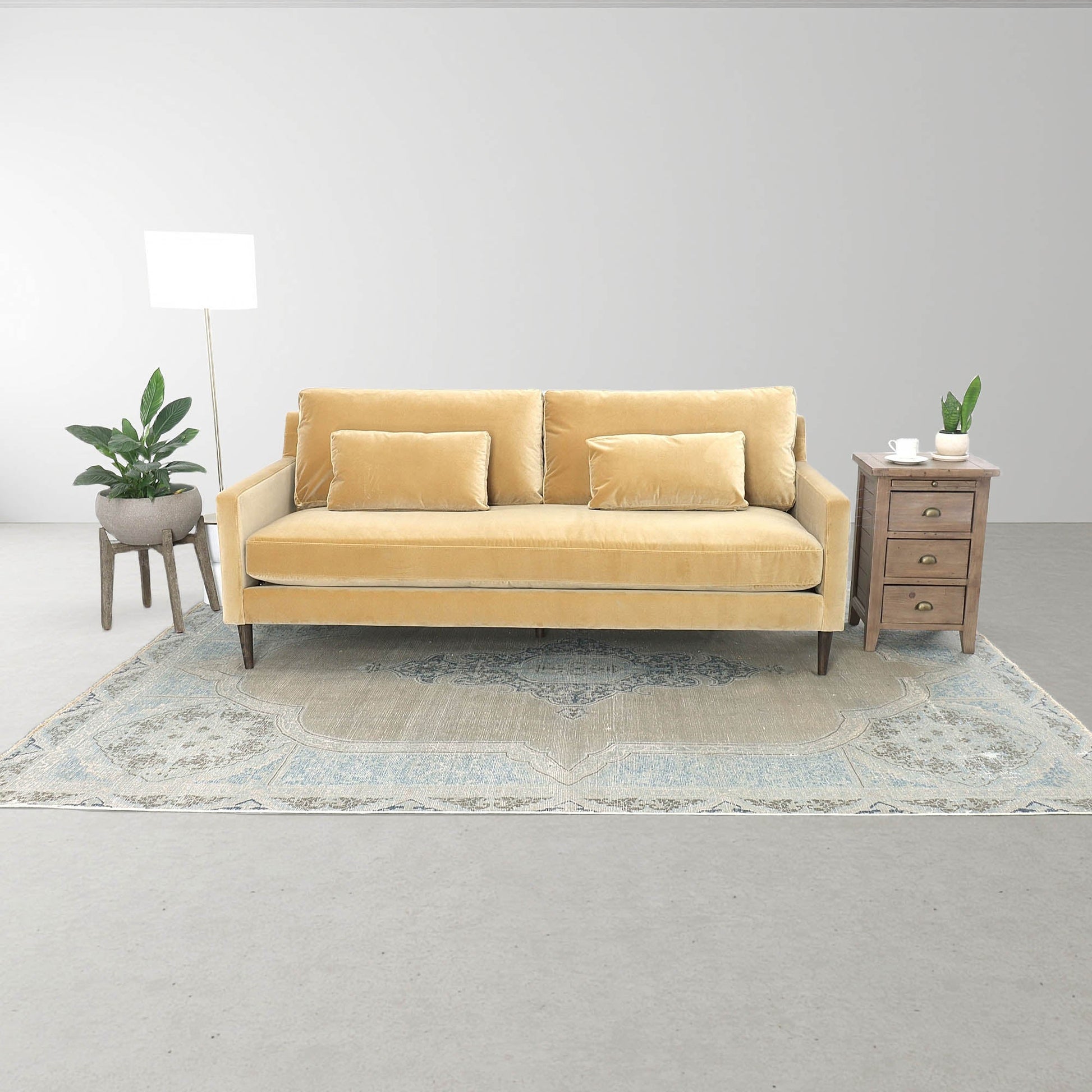 Irish Coast 3 Drawers Wood Nightstand-Nightstands-LH Imports-LOOMLAN