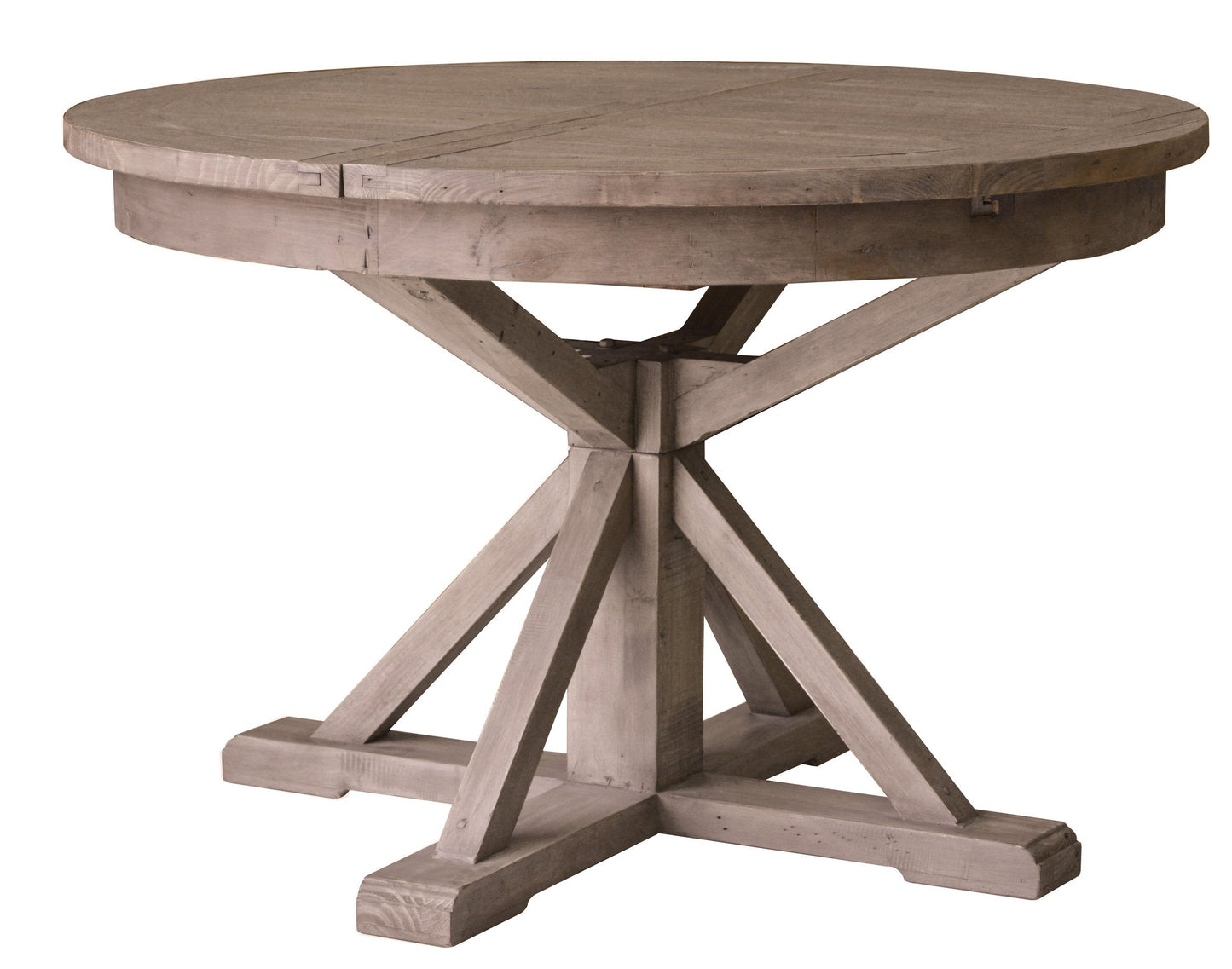 Irish Coast Extendable Round Dining Table-Dining Tables-LH Imports-Light Brown-LOOMLAN