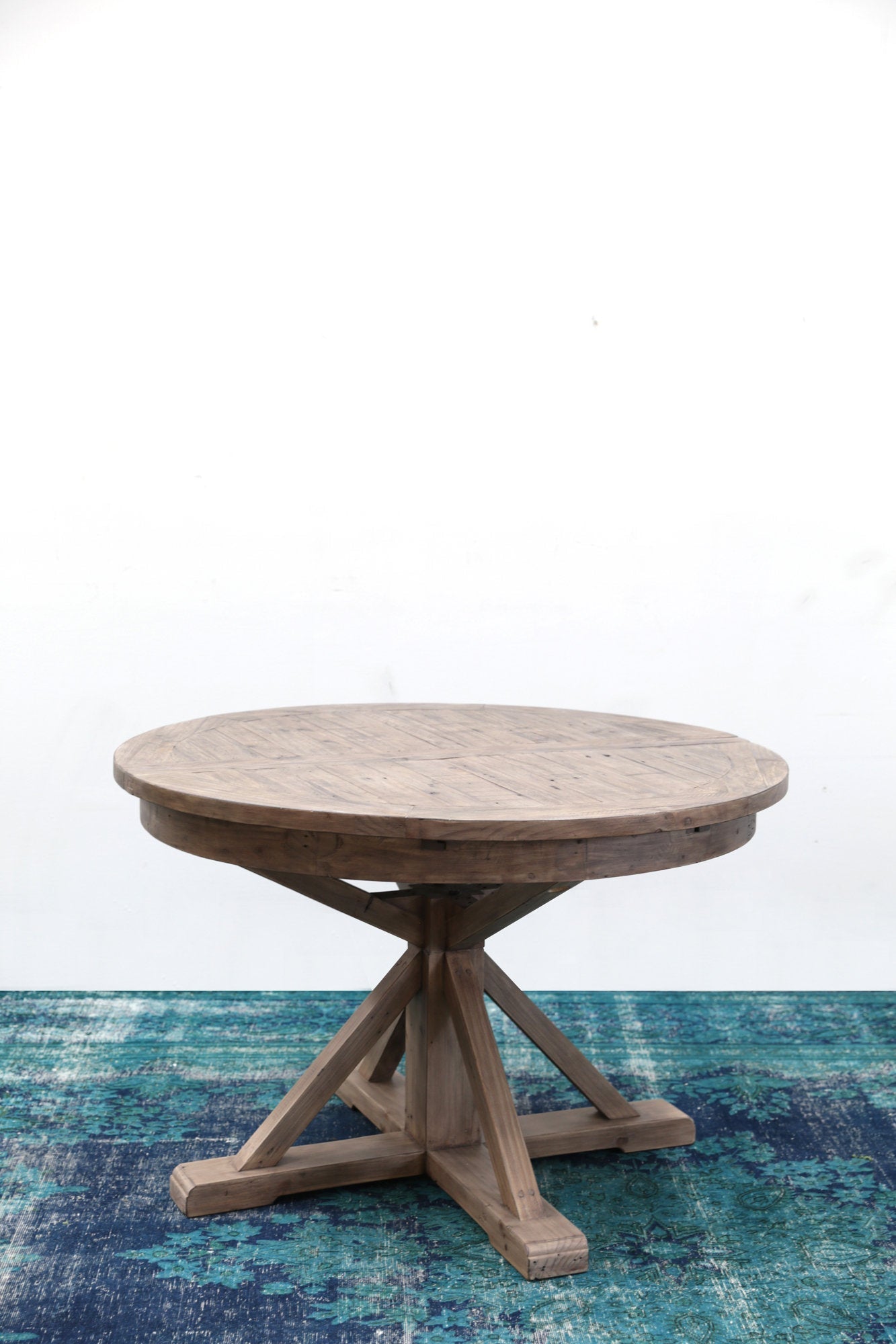 Irish Coast Extendable Round Dining Table-Dining Tables-LH Imports-LOOMLAN