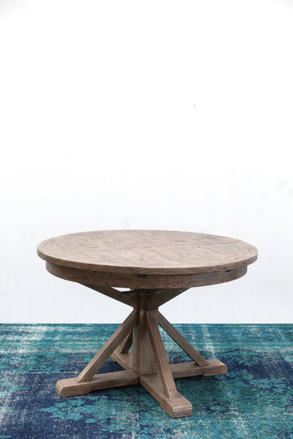 Irish Coast Extendable Round Dining Table-Dining Tables-LH Imports-LOOMLAN