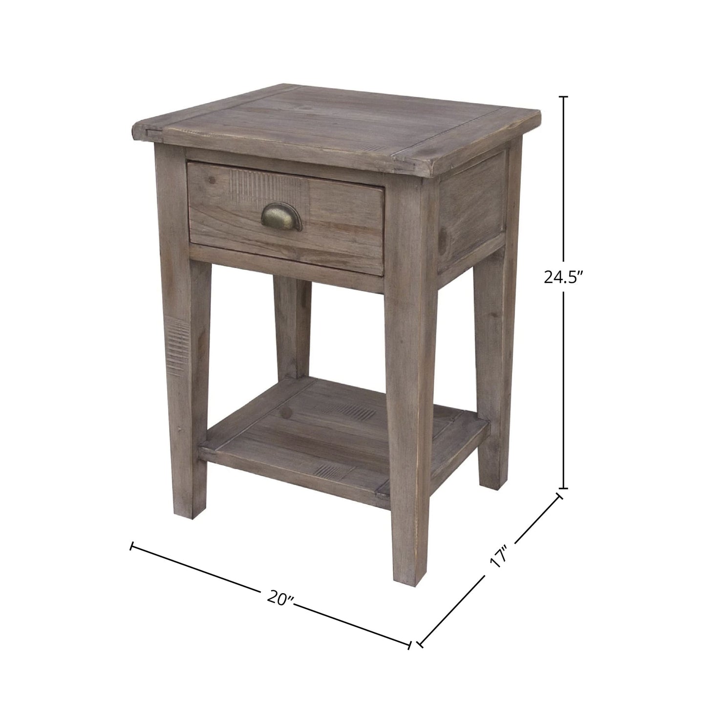 Irish Coast One Drawer Wooden Side Table