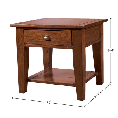Irish Coast One Drawer Wooden Side Table