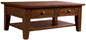 Irish Coast Two Drawers Wood Coffee Table