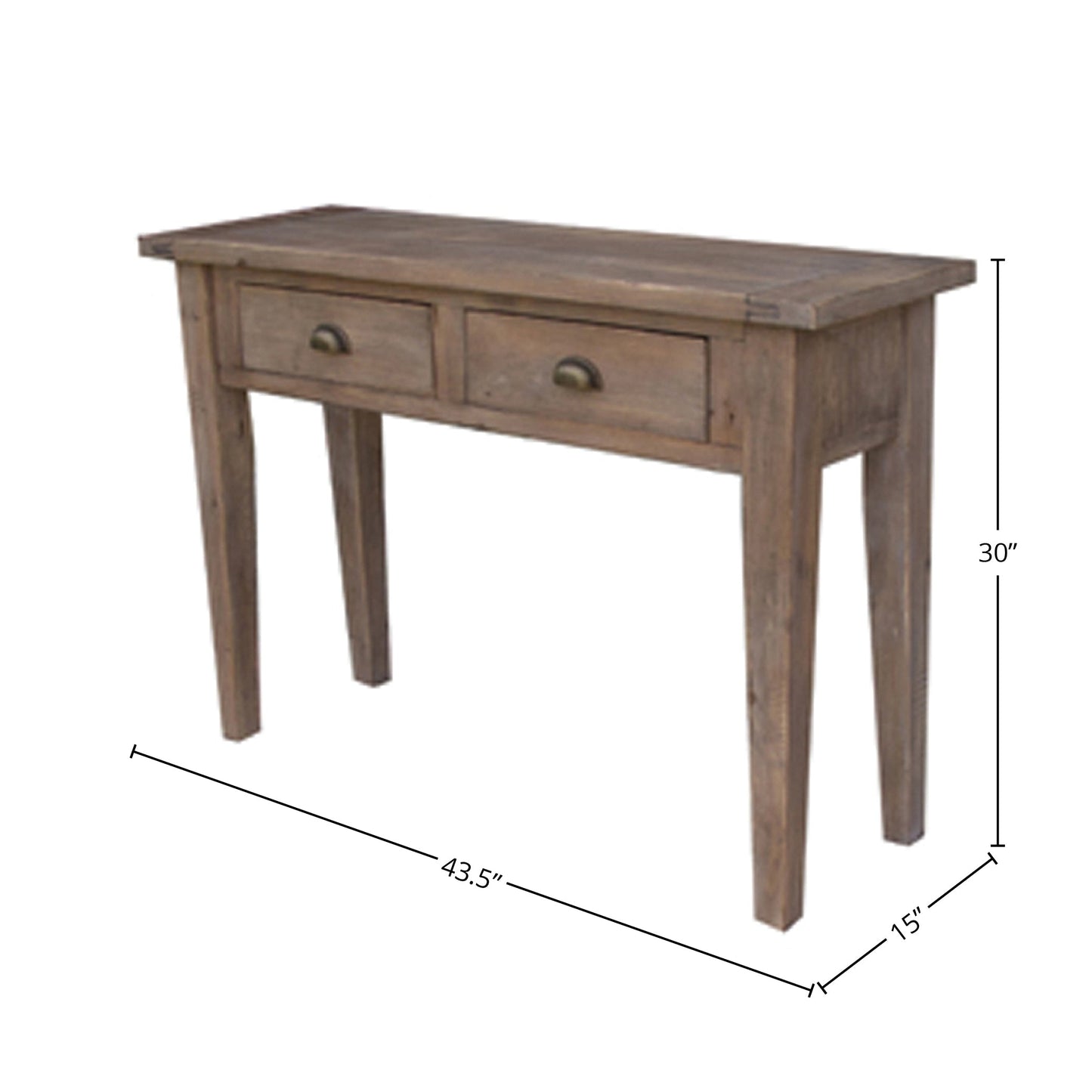 Irish Coast Two Drawers Wood Console Table