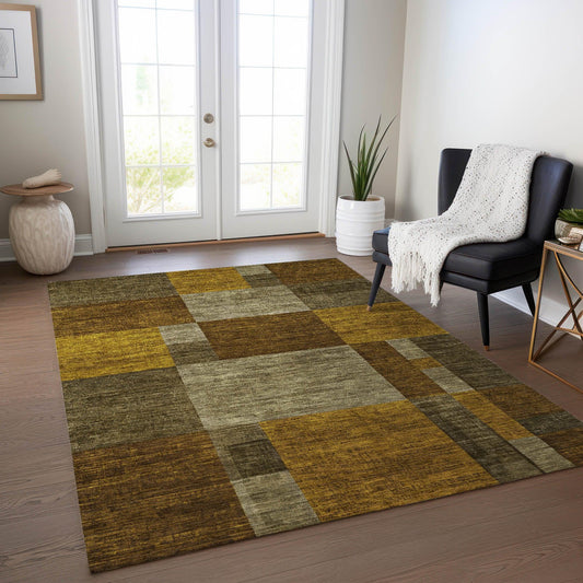 Iriyn Gray Washable Indoor-Outdoor Rug