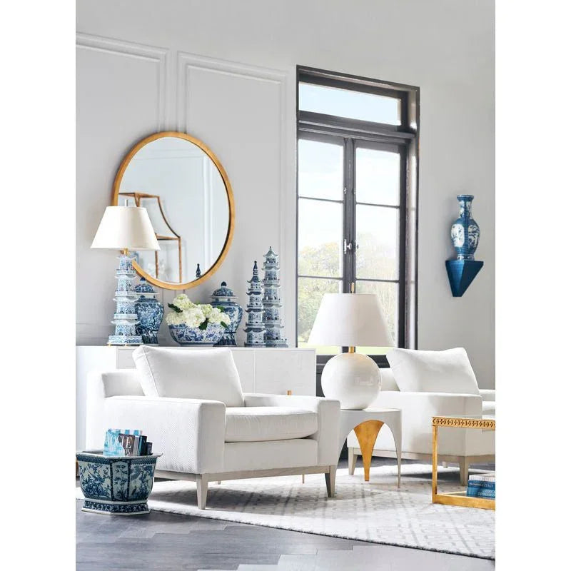 Iron Framed Round Wall Mirror - LOOMLAN - Chelsea House - Wall Mirrors