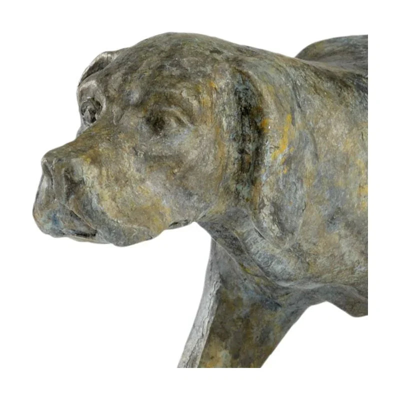 Iron Made Pointer Verde Dog Sculpture - LOOMLAN - Chelsea House - Statues & Sculptures