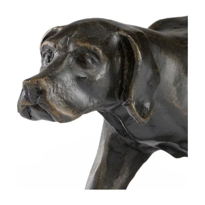 Iron Made Pointer Verde Dog Sculpture - LOOMLAN - Chelsea House - Statues & Sculptures