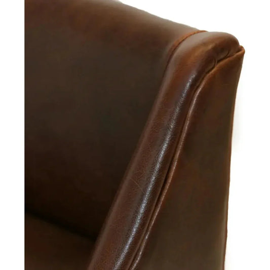 Iron Pipe Leather Bar Stool - LOOMLAN - Furniture Classics - Poufs and Stools