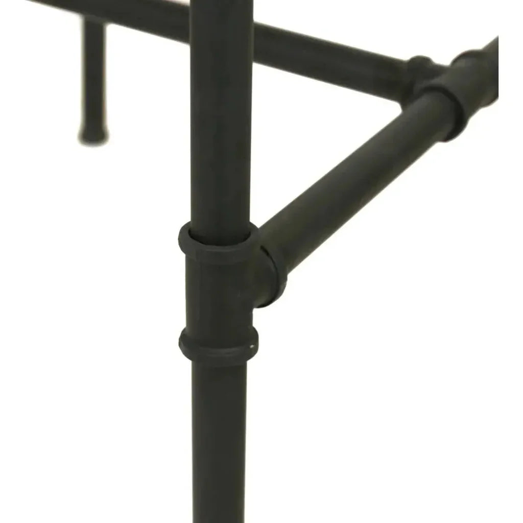 Iron Pipe Leather Bar Stool - LOOMLAN - Furniture Classics - Poufs and Stools