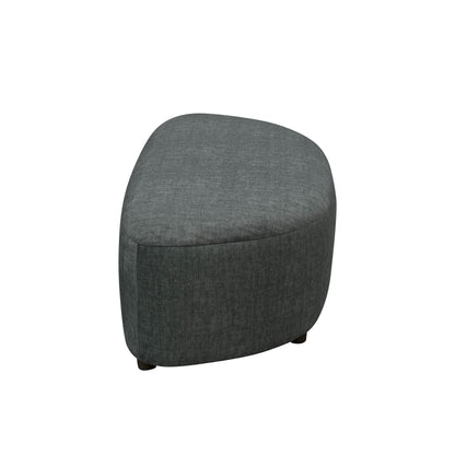 Isabella Dark Grey Fabric Modern Ottoman-Ottomans-LH Imports-LOOMLAN