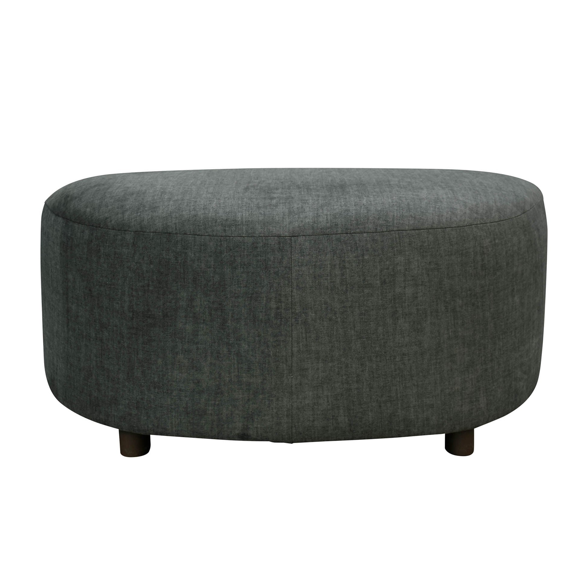 Isabella Dark Grey Fabric Modern Ottoman-Ottomans-LH Imports-LOOMLAN