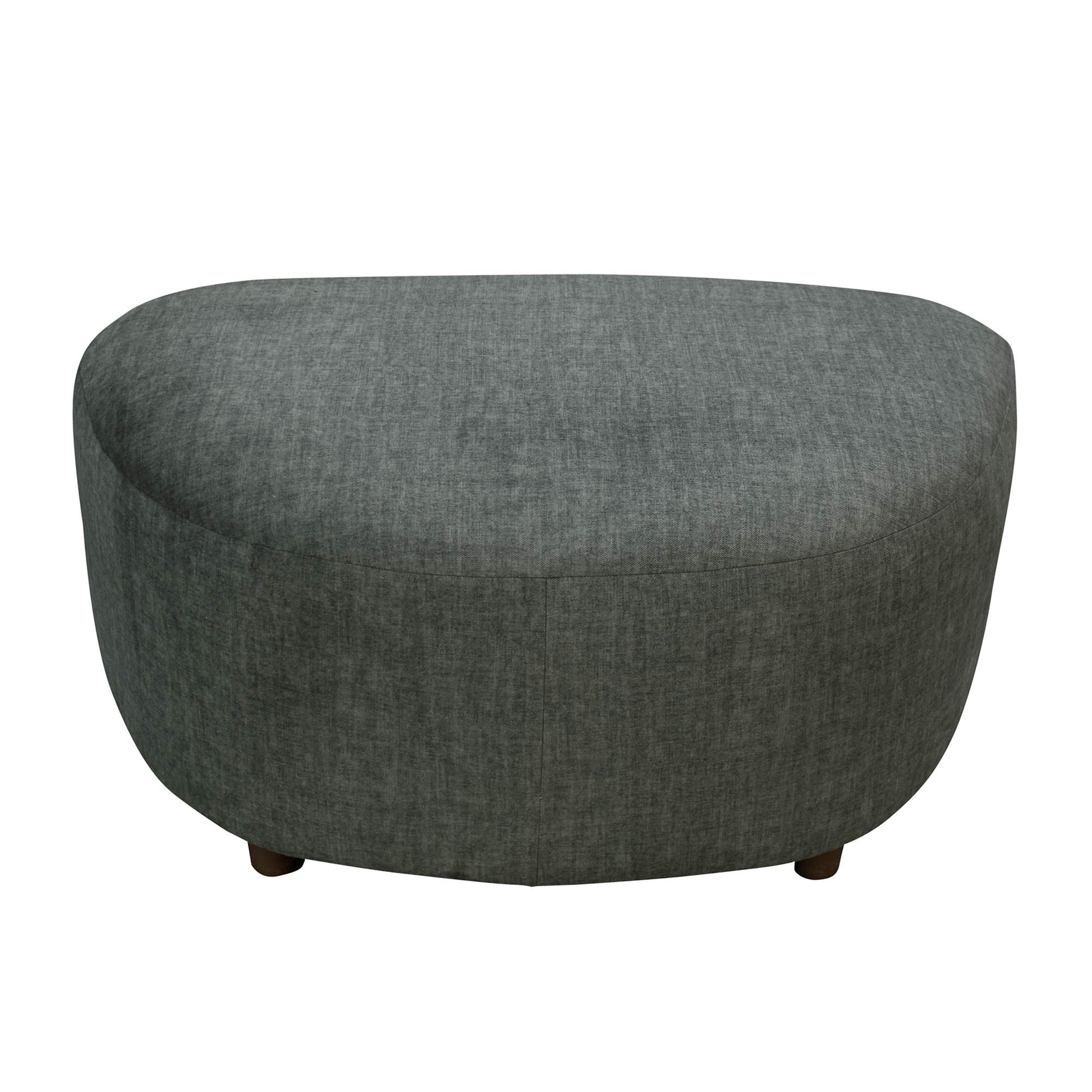 Isabella Dark Grey Fabric Modern Ottoman-Ottomans-LH Imports-LOOMLAN