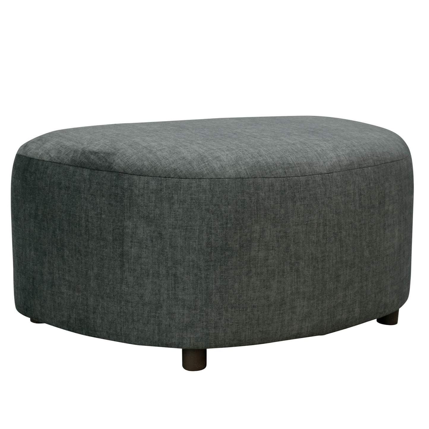 Isabella Dark Grey Fabric Modern Ottoman-Ottomans-LH Imports-LOOMLAN