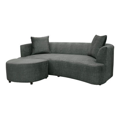 Isabella Dark Grey Fabric Modern Sofa