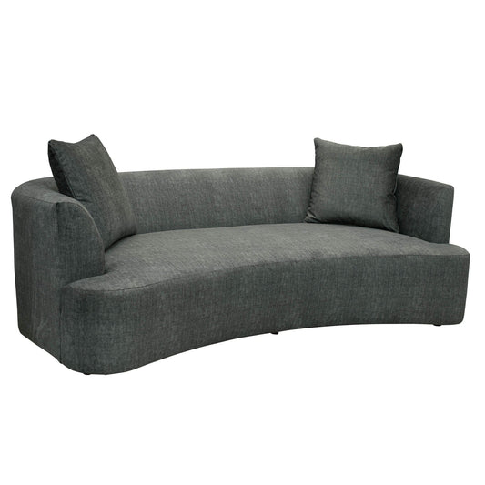 Isabella Dark Grey Fabric Modern Sofa