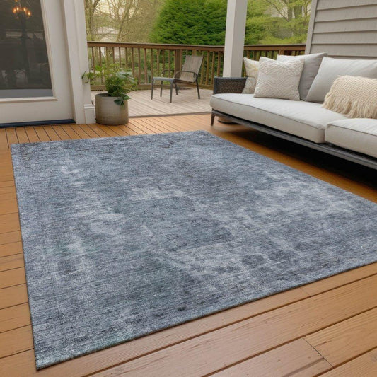 Isadorae Blue Washable Indoor - Outdoor Rug - LOOMLAN - LOOMLAN Rugs - Outdoor Rugs