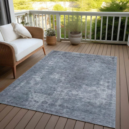 Isadorae Blue Washable Indoor - Outdoor Rug - LOOMLAN - LOOMLAN Rugs - Outdoor Rugs
