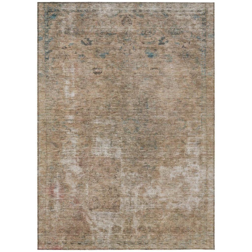Isadorae Brown Washable Indoor - Outdoor Rug - LOOMLAN - LOOMLAN Rugs - Outdoor Rugs