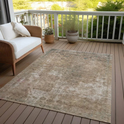 Isadorae Brown Washable Indoor - Outdoor Rug - LOOMLAN - LOOMLAN Rugs - Outdoor Rugs