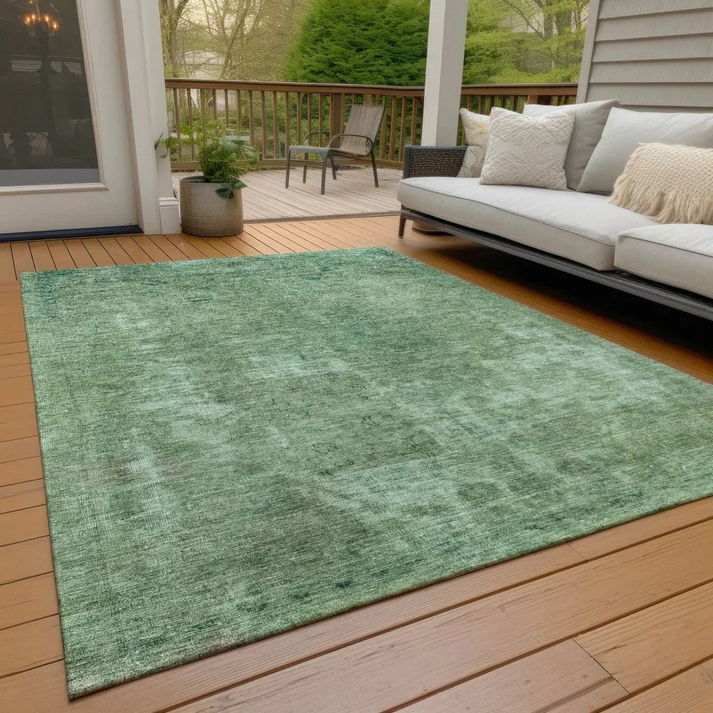 Isadorae Green Washable Indoor - Outdoor Rug - LOOMLAN - LOOMLAN Rugs - Outdoor Rugs