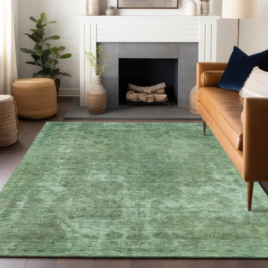 Isadorae Green Washable Indoor - Outdoor Rug - LOOMLAN - LOOMLAN Rugs - Outdoor Rugs