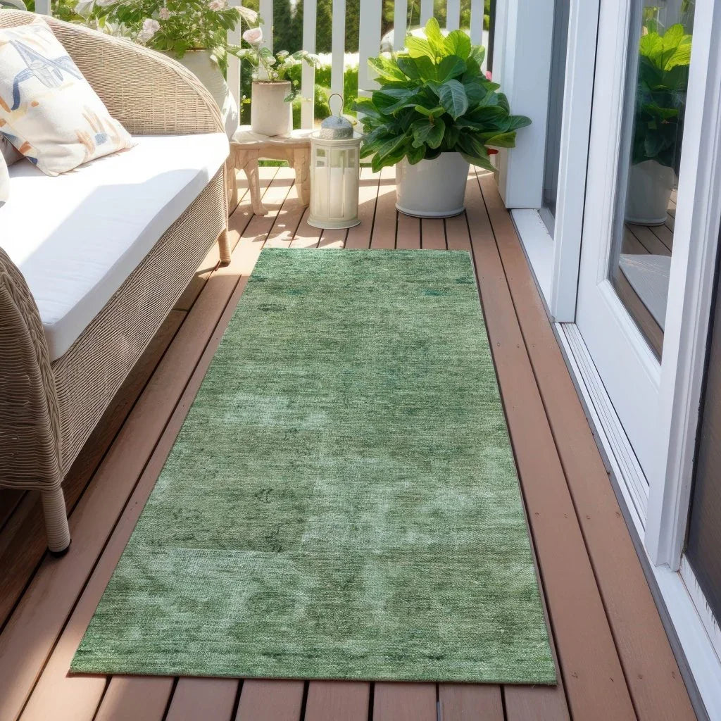 Isadorae Green Washable Indoor - Outdoor Rug - LOOMLAN - LOOMLAN Rugs - Outdoor Rugs