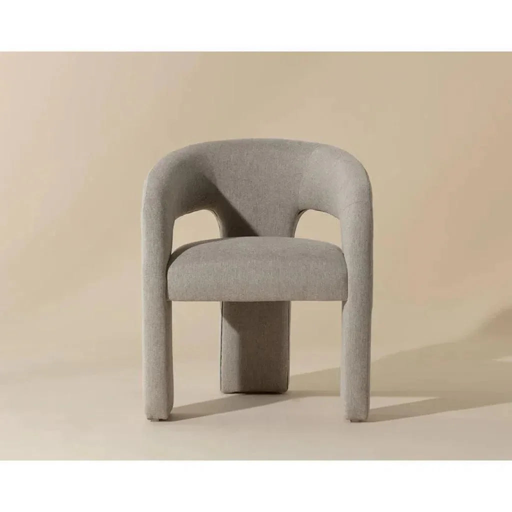 Isidore Fabric Dining Armchair - LOOMLAN - SUNPAN - Dining Chairs