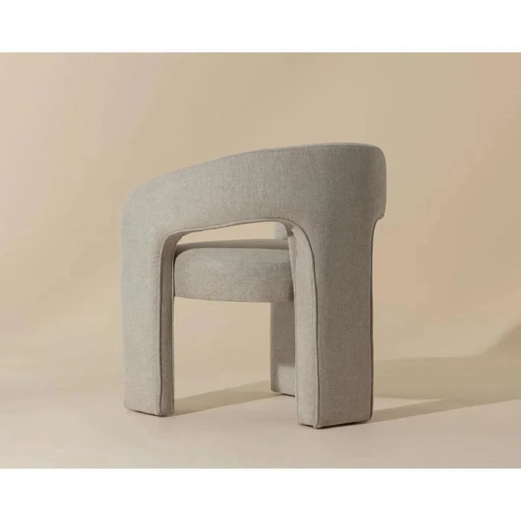 Isidore Fabric Dining Armchair - LOOMLAN - SUNPAN - Dining Chairs