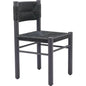 Iska Aluminum Black Armless Dining Chair 2PC-Outdoor Dining Chairs-Zuo Modern-LOOMLAN