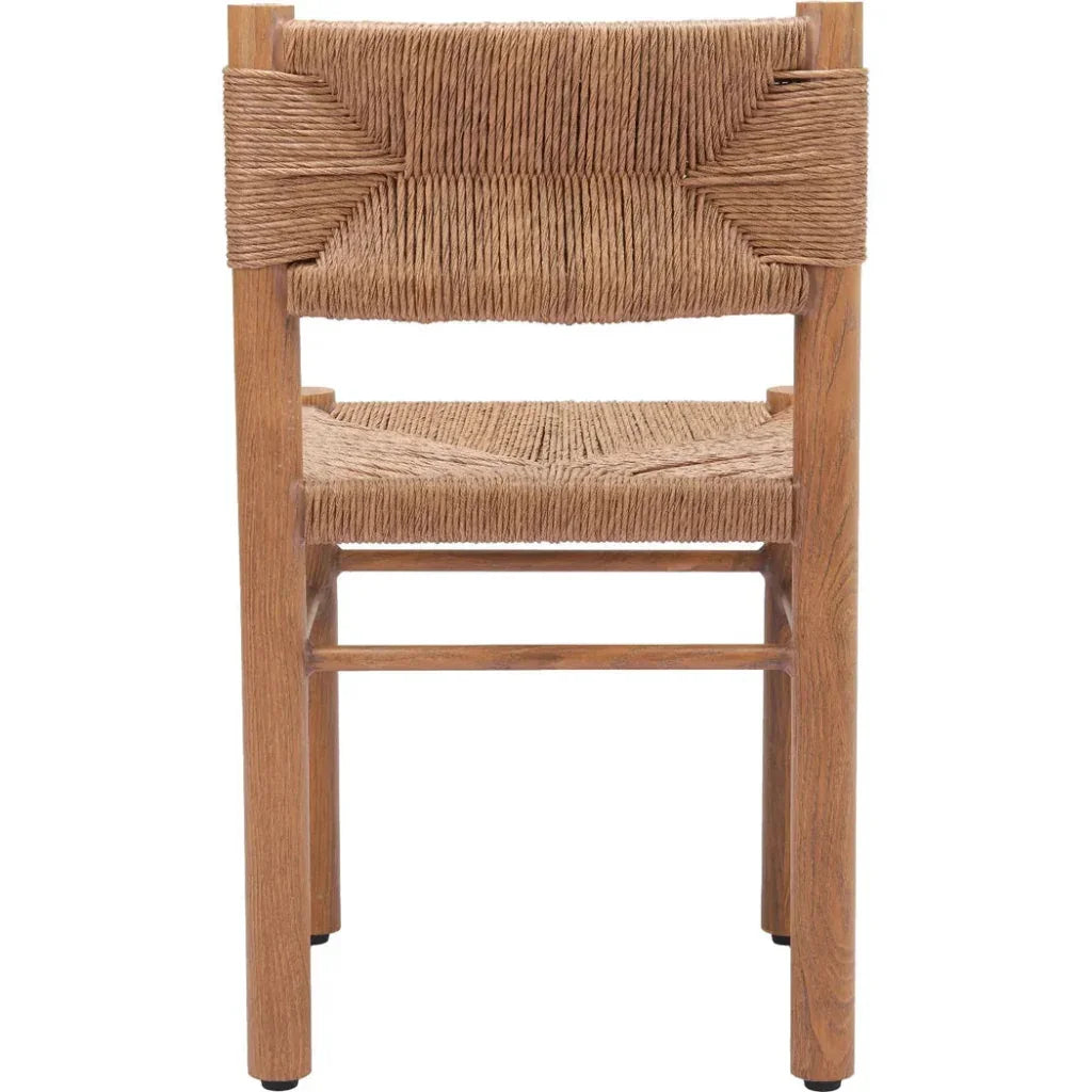 Iska Natural Wood Armless Dining Chair 2PC-Outdoor Dining Chairs-Zuo Modern-LOOMLAN