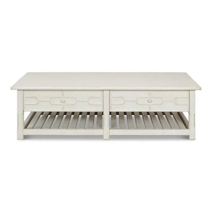Isla Coffee Table Antique White - LOOMLAN - Sarreid - Coffee Tables