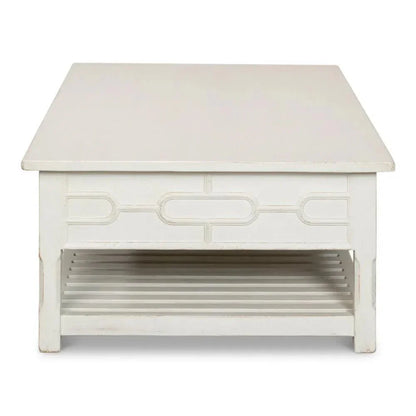 Isla Coffee Table Antique White - LOOMLAN - Sarreid - Coffee Tables