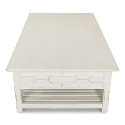 Isla Coffee Table Antique White - LOOMLAN - Sarreid - Coffee Tables