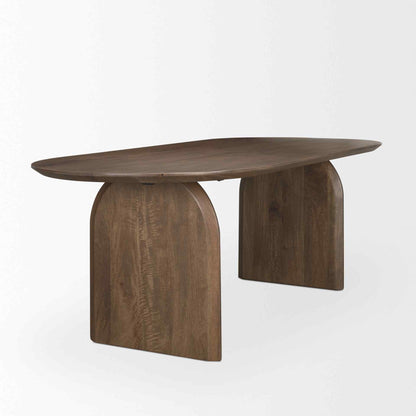 Isla Wooden Oval Dining Table-Dining Tables-Mercana-LOOMLAN