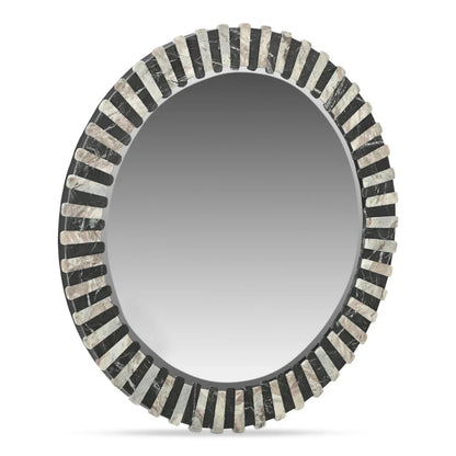 Isolde Multicolor Marble Frame Wall Mirror - LOOMLAN - Moe's Home - Wall Mirrors