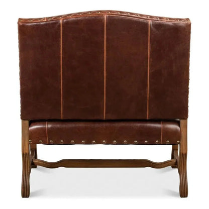 Italian Leather Settee - LOOMLAN - Sarreid - Accent Chairs