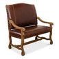 Italian Leather Settee - LOOMLAN - Sarreid - Accent Chairs