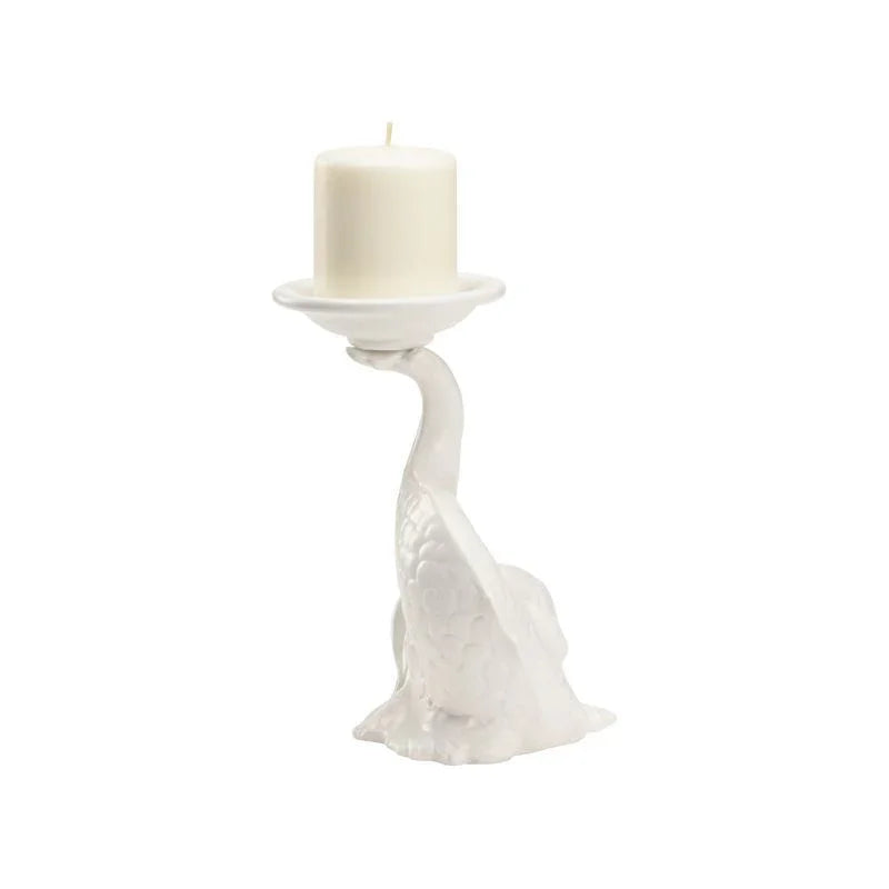 Italian Renaissance Ceramic Dolphin Candleholder - LOOMLAN - Wildwood - Candle Holders