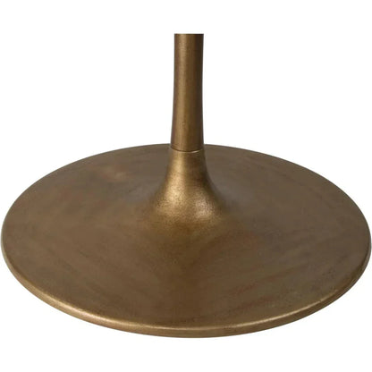 Ithaca Dining Table White & Gold-Dining Tables-Zuo Modern-LOOMLAN