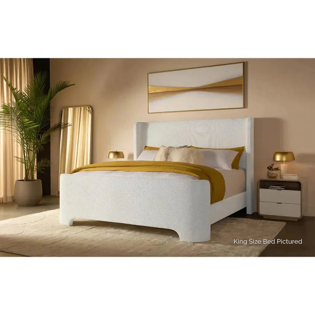 Ives Velvet Performance Fabric Bed Frame - LOOMLAN - SUNPAN - Beds