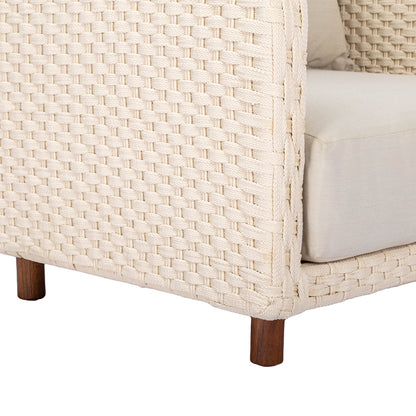 Ivory Coast Fabric Outdoor Club Chair-Outdoor Accent Chairs-LH Imports-LOOMLAN